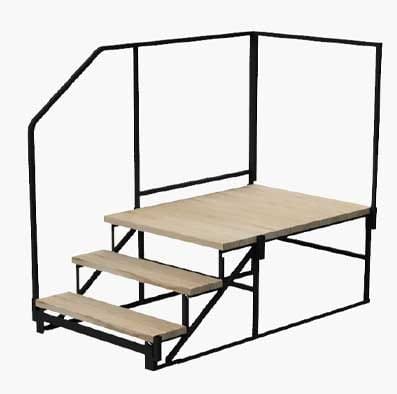 Standard Steps with Standard Black Rail